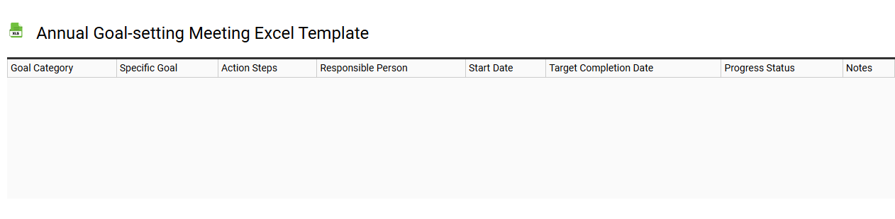 Annual goal-setting meeting Excel template