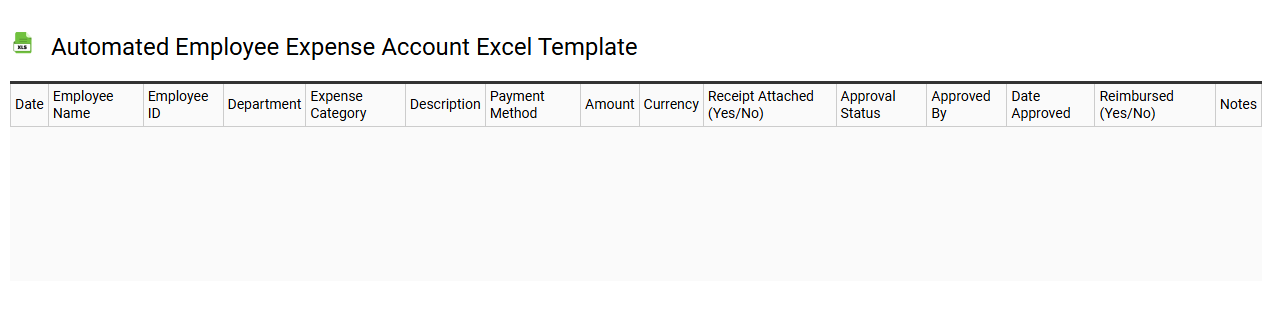 Automated employee expense account Excel template