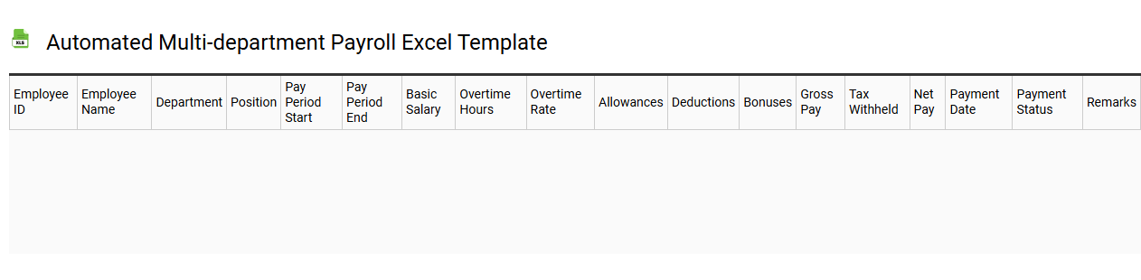 Automated multi-department payroll Excel template