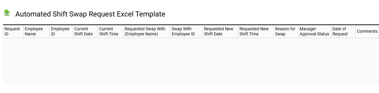 Automated shift swap request Excel template