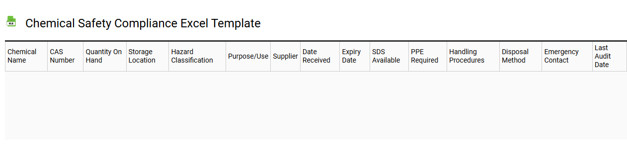 Chemical safety compliance Excel template