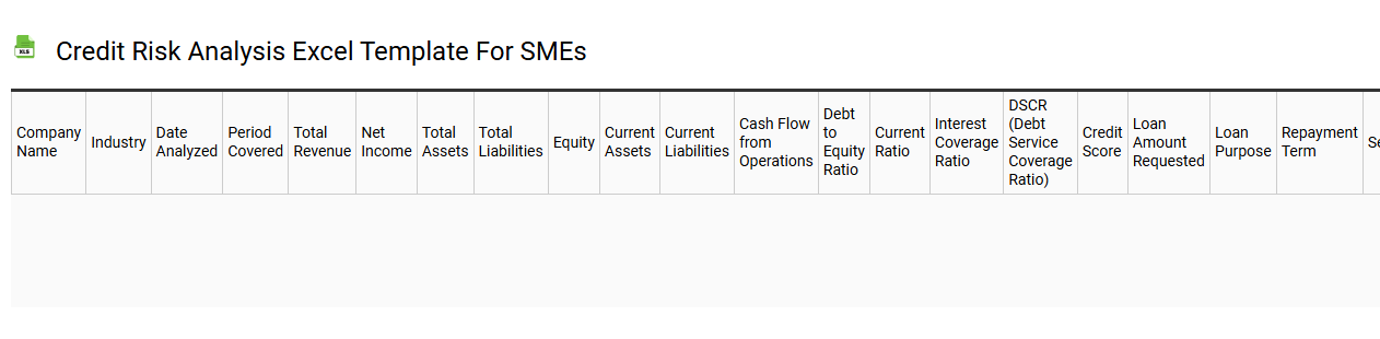 Credit risk analysis Excel template for SMEs