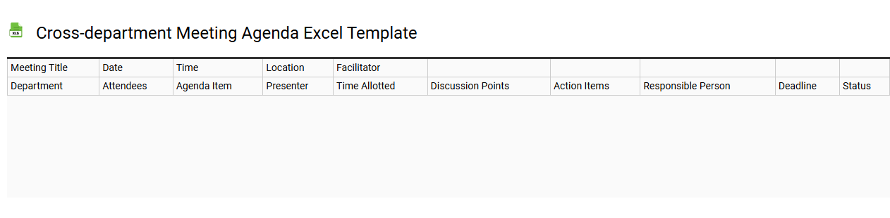 Cross-department meeting agenda Excel template