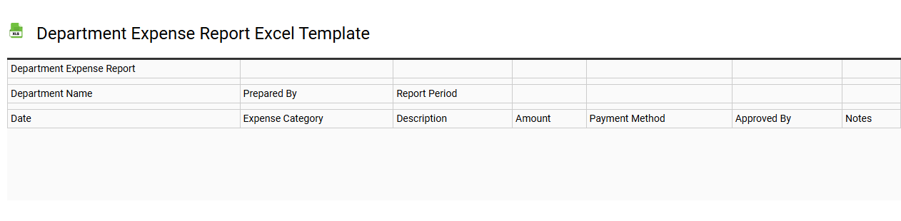 Department expense report Excel template