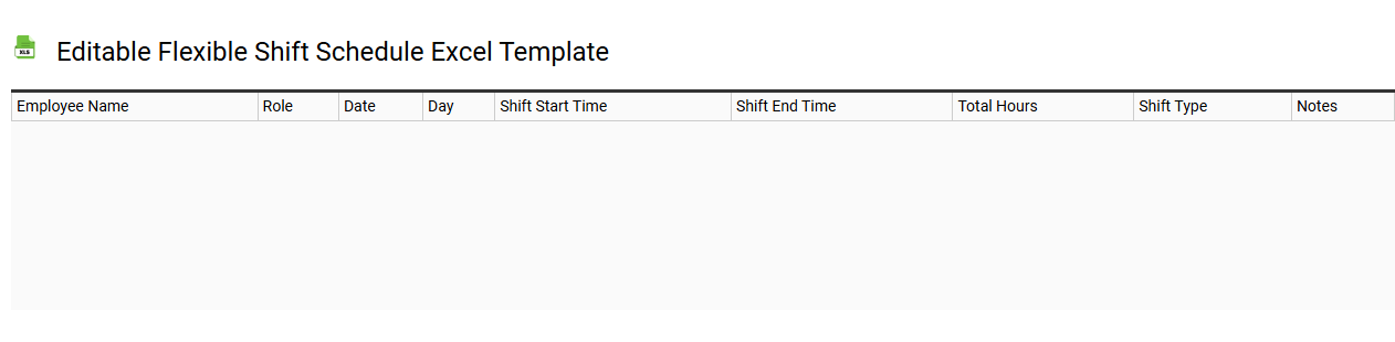 Editable flexible shift schedule Excel template