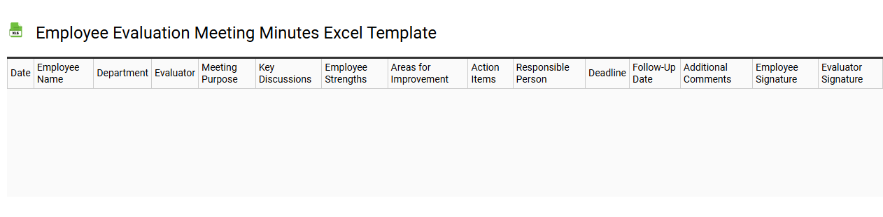 Employee evaluation meeting minutes Excel template