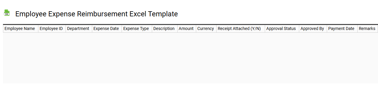 Employee expense reimbursement Excel template