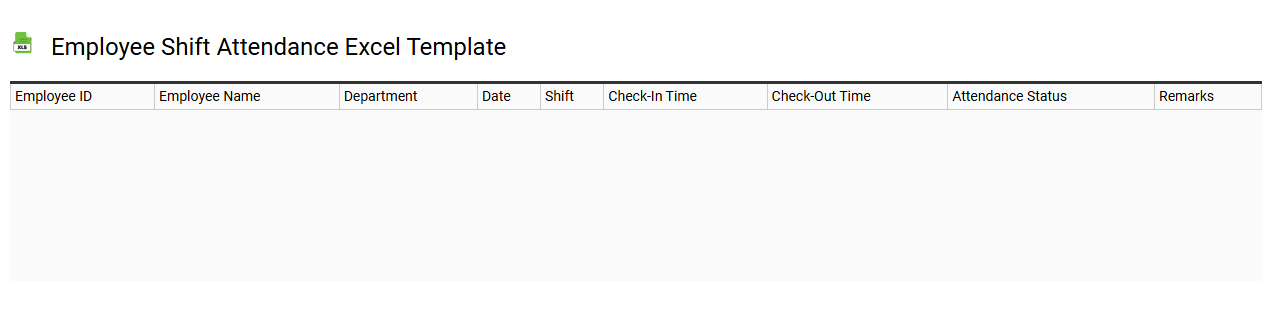 Employee shift attendance Excel template