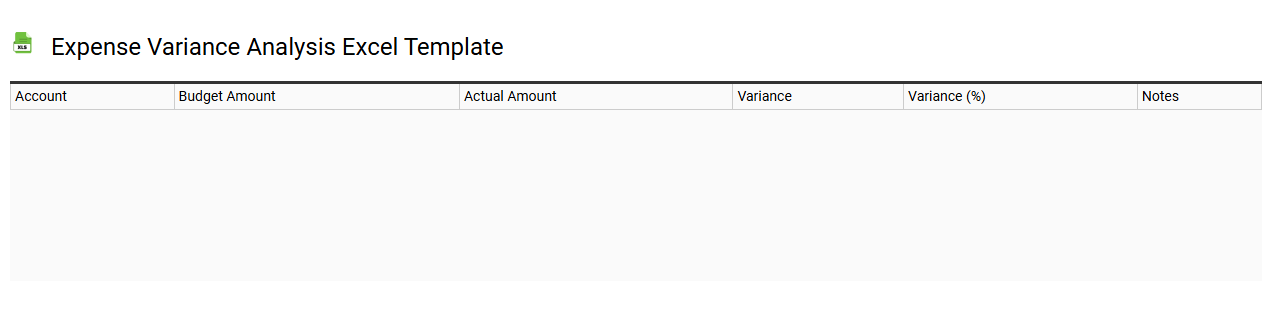 Expense variance analysis Excel template