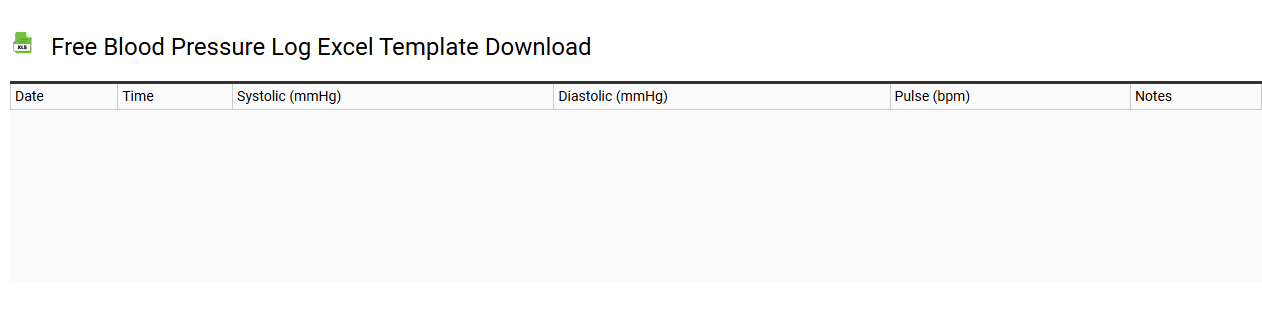 Free blood pressure log Excel template download