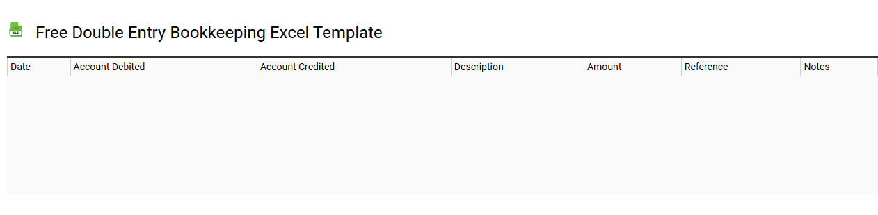 Free double entry bookkeeping Excel template