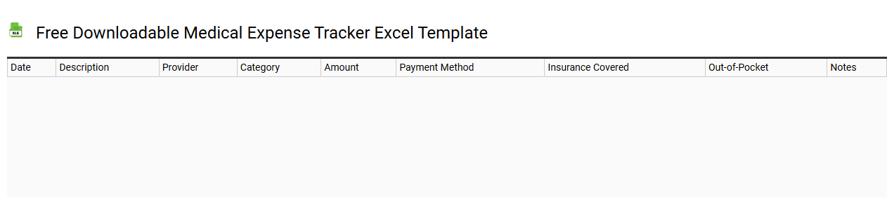 Free downloadable medical expense tracker Excel template