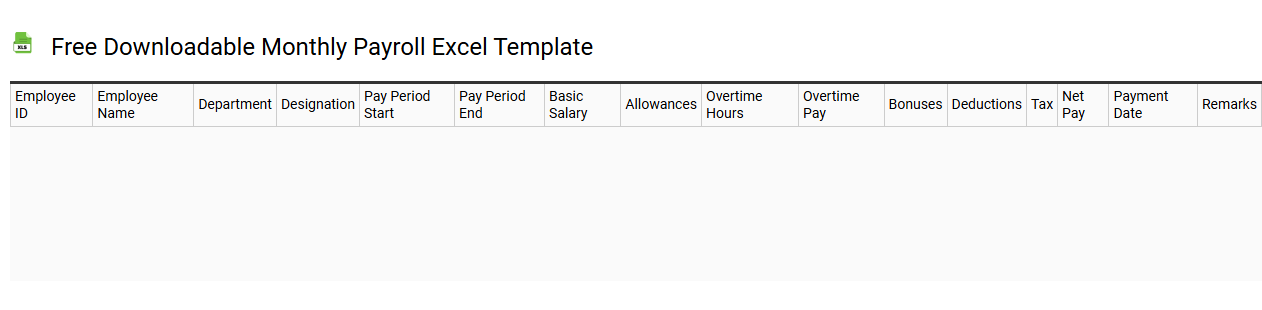 Free downloadable monthly payroll Excel template