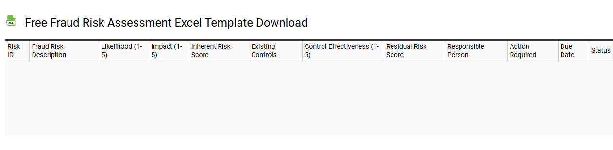 Free fraud risk assessment Excel template download