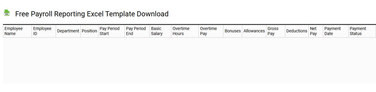 Free payroll reporting Excel template download