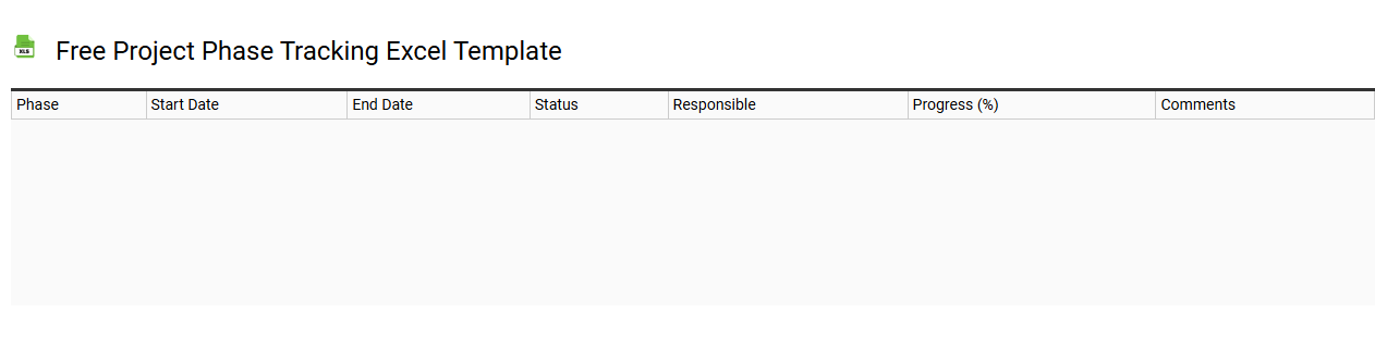 Free project phase tracking Excel template