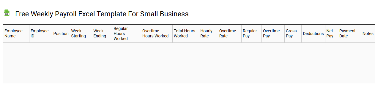 Free weekly payroll Excel template for small business