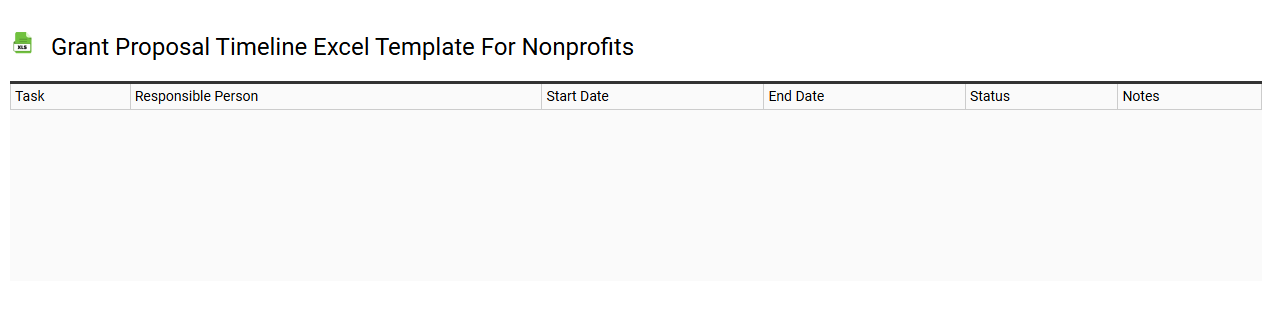 Grant proposal timeline Excel template for nonprofits