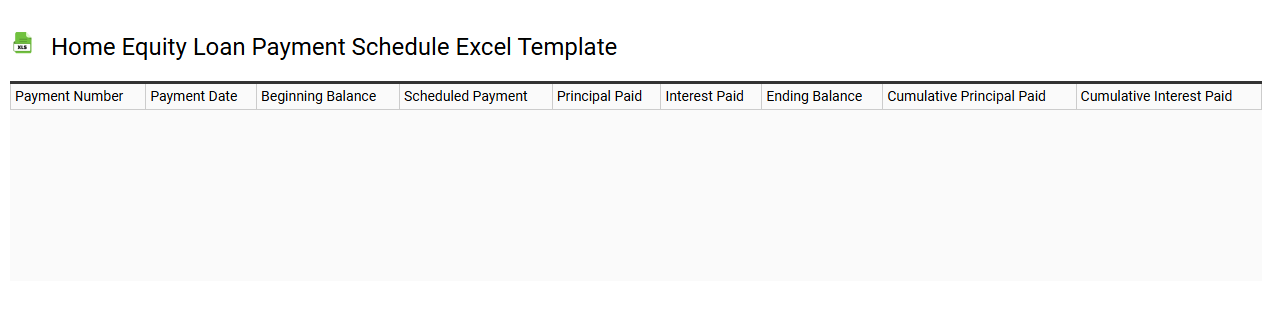 Home equity loan payment schedule Excel template