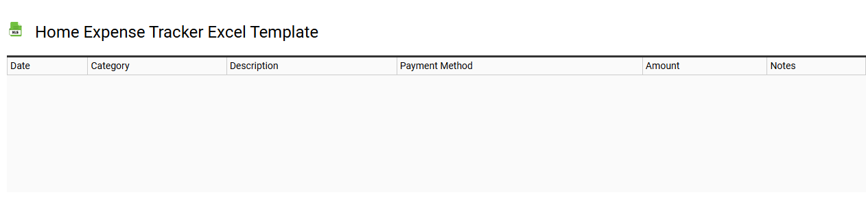 Home expense tracker Excel template
