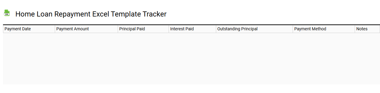 Home loan repayment Excel template tracker