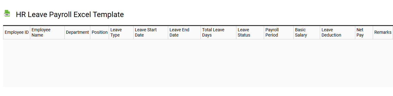 HR leave payroll Excel template