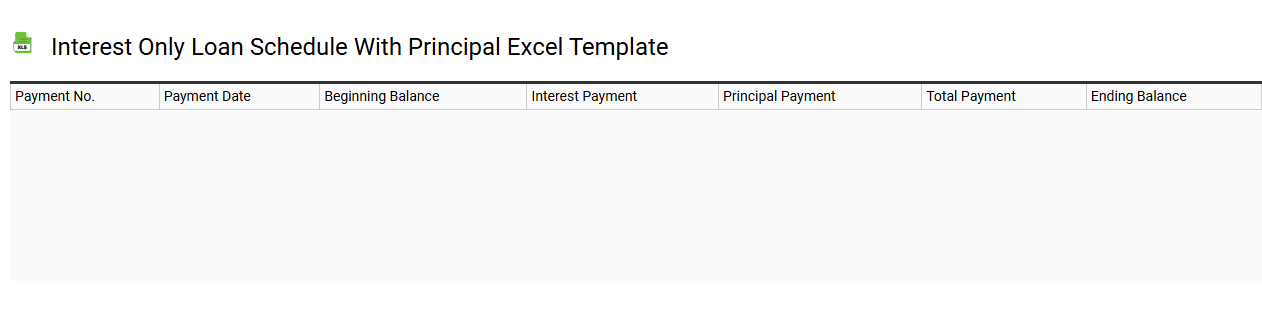 Interest only loan schedule with principal Excel template