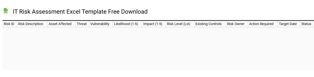 IT risk assessment Excel template free download