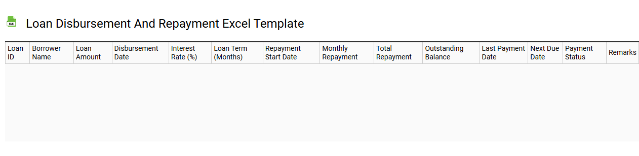 Loan disbursement and repayment Excel template