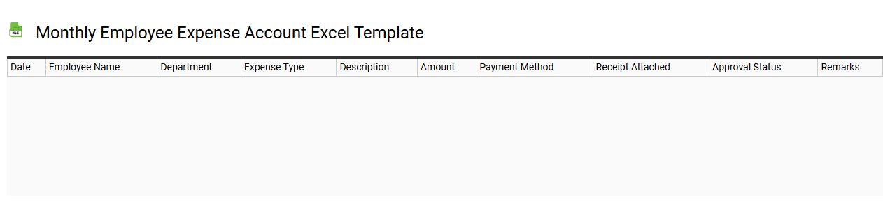 Monthly employee expense account Excel template