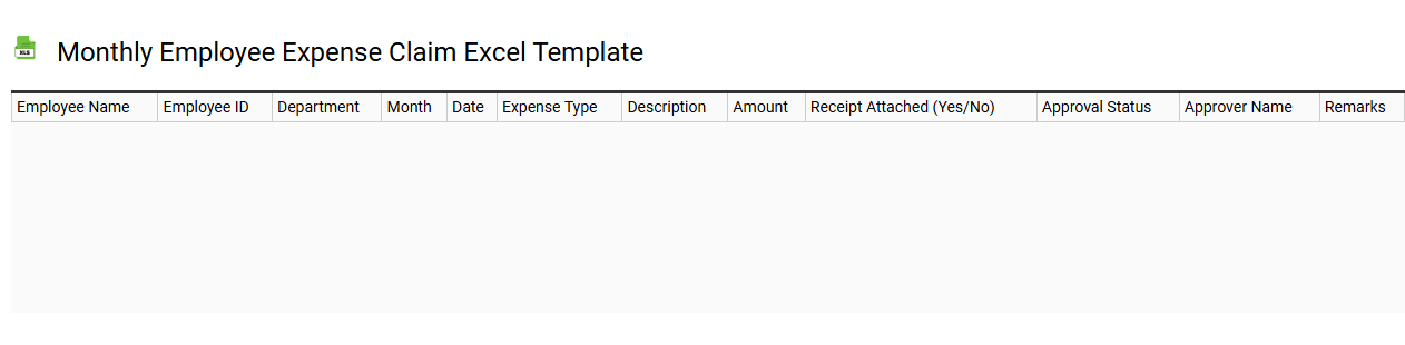 Monthly employee expense claim Excel template
