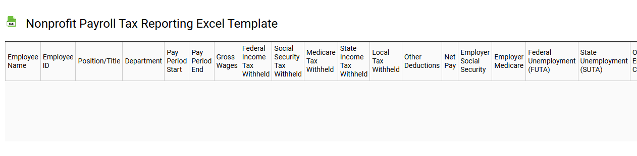 Nonprofit payroll tax reporting Excel template