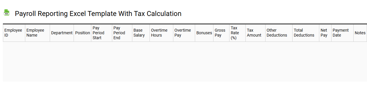 Payroll reporting Excel template with tax calculation