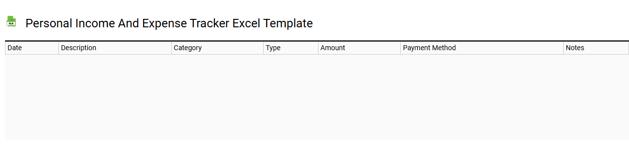 Personal income and expense tracker Excel template