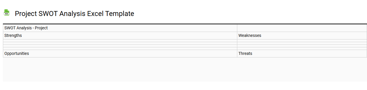 Project SWOT analysis Excel template