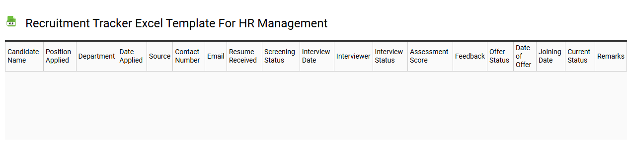 Recruitment tracker Excel template for HR management