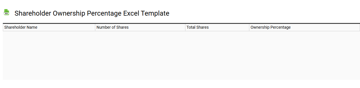 Shareholder ownership percentage Excel template