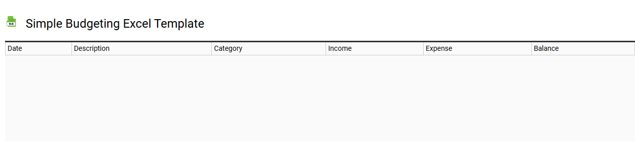 Simple budgeting Excel template