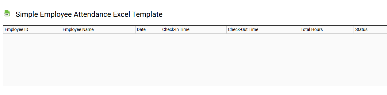 Simple employee attendance Excel template