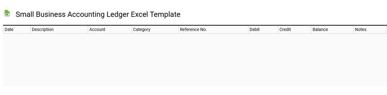 Small business accounting ledger Excel template