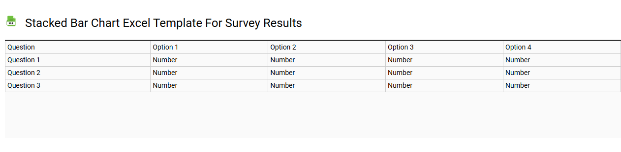 Stacked bar chart Excel template for survey results