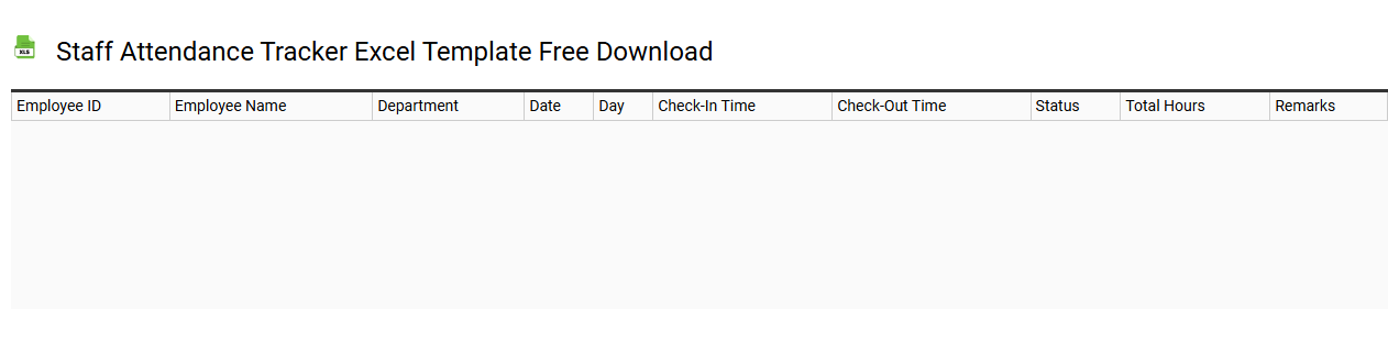 Staff attendance tracker Excel template free download