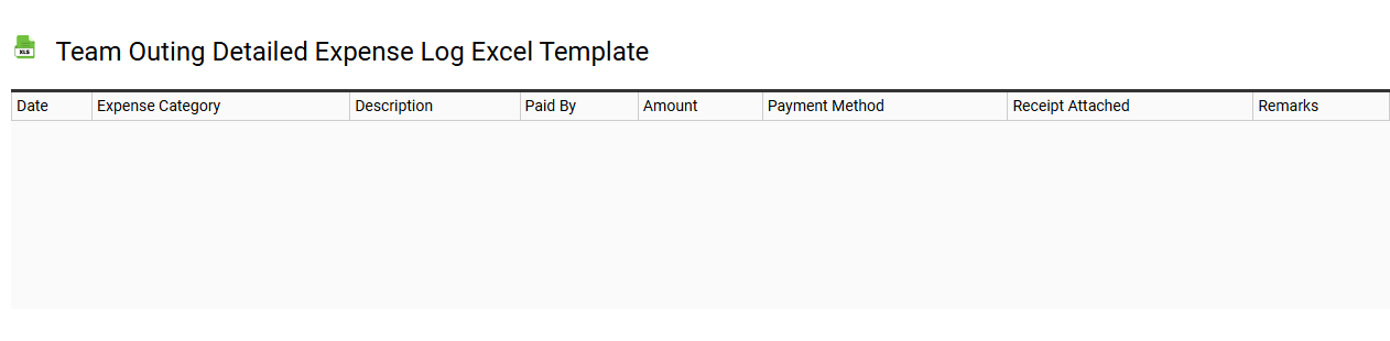 Team outing detailed expense log Excel template