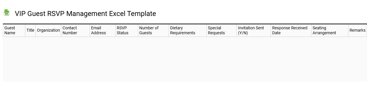 VIP guest RSVP management Excel template