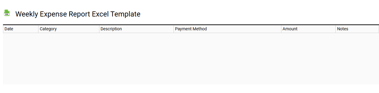 Weekly expense report Excel template