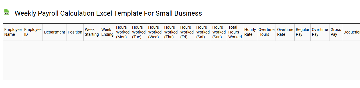 Weekly payroll calculation Excel template for small business