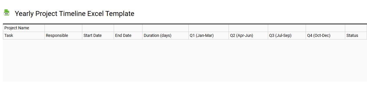 Yearly project timeline Excel template