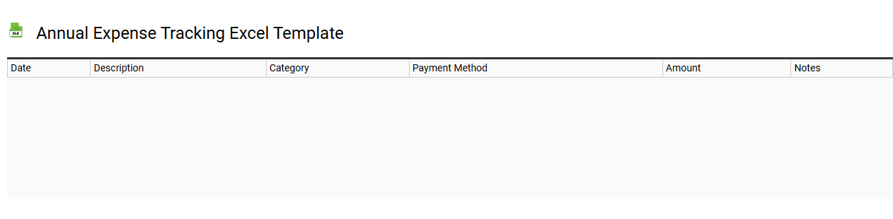 Annual expense tracking Excel template