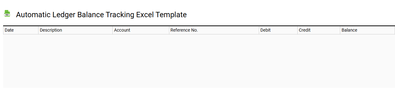Automatic ledger balance tracking Excel template