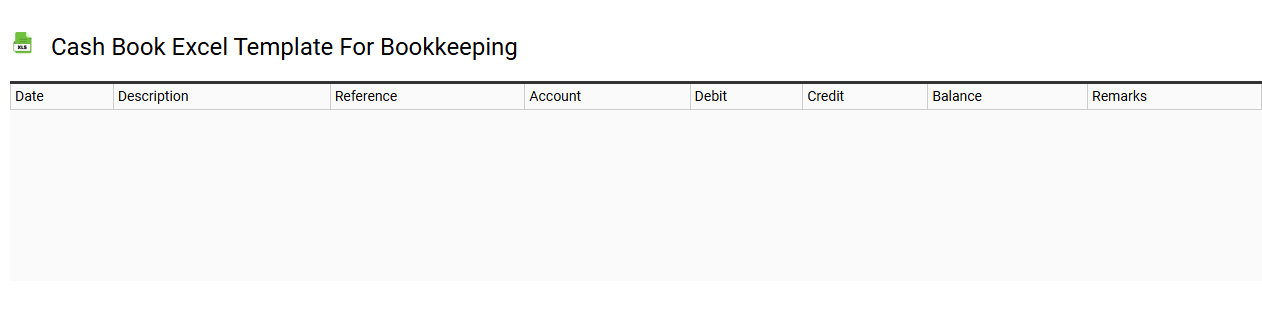 Cash book Excel template for bookkeeping